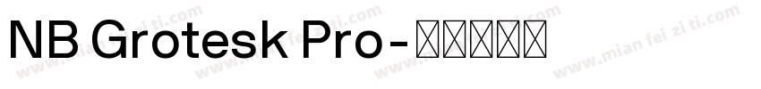 NB Grotesk Pro字体转换